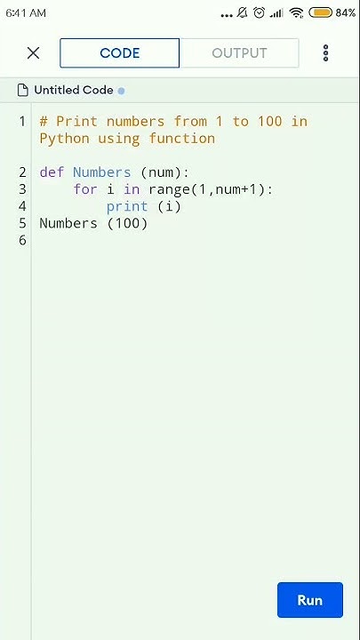 Print numbers from 1 to 100 in Python using function .#shorts # ...