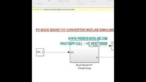 PV BUCK BOOST KY CONVERTER MATLAB SIMULINK SIMULATION ELECTRICAL