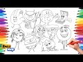 THE EMOJI MOVIE Coloring Pages for Kids | Drawing and Painting Emojis Learning Video for kids