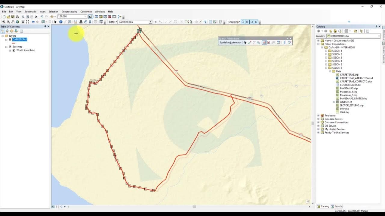 METODO DE AJUSTE ESPACIAL RUBBER SHETTING EN ARCGIS YouTube