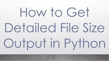 How to Get Detailed File Size Output in Python