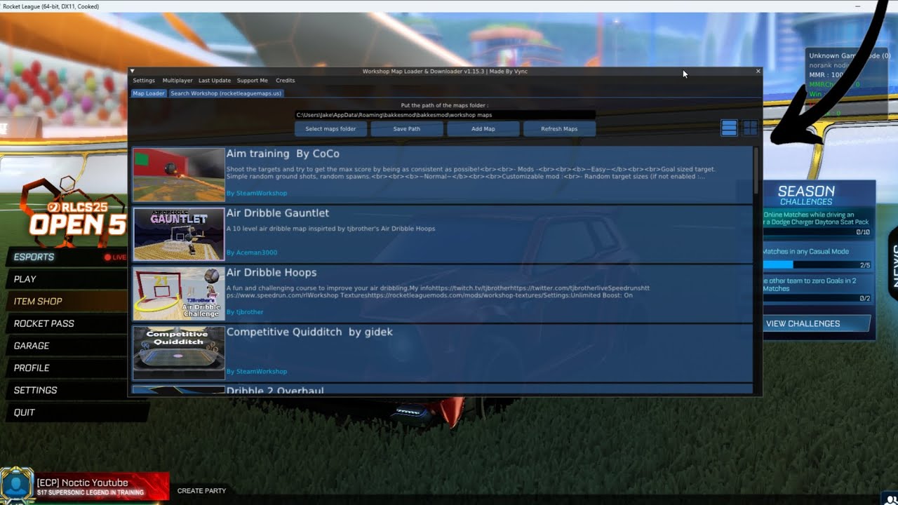 How to get workshop maps in Rocket League (2025)