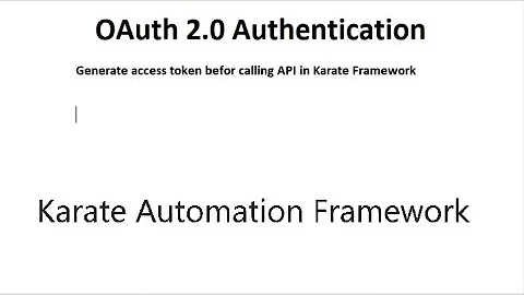OAuth 2.0 Authorization - Karate Framework, Generate Access Token - 5