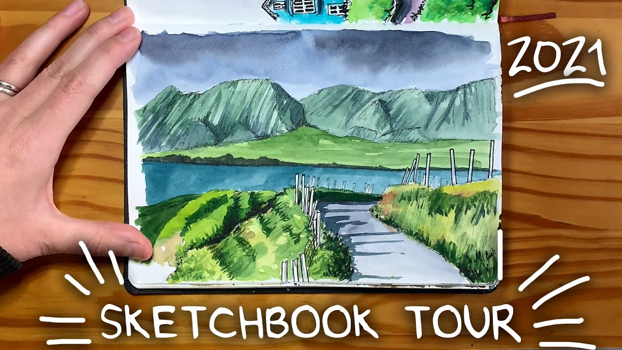 ⭐️ Sketchbook Tour ⭐️ // Ink & Watercolour // First Half of 2021 ✅