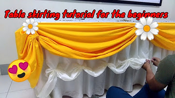 Table skirting tutorial knife pleats with scallop design step by step tutorial.