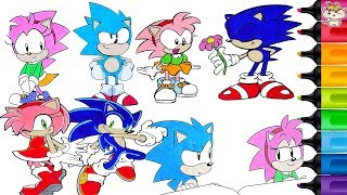 Sonic the Hedgehog Coloring Book Pages Compilation Sonamy @RainbowSplash