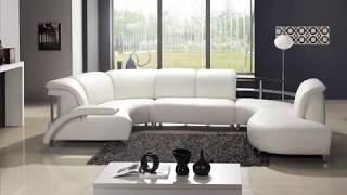 Modern White Leather Sectional Sofa 104 by VIG Furniture