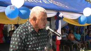 Fijian Prime Minister, Hon. Voreqe Bainimarama Launch Of Fnu 2017 Enrolment Drive.