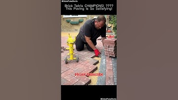 Brick Tetris Champions! 🧱✨ #Paving #Satisfying