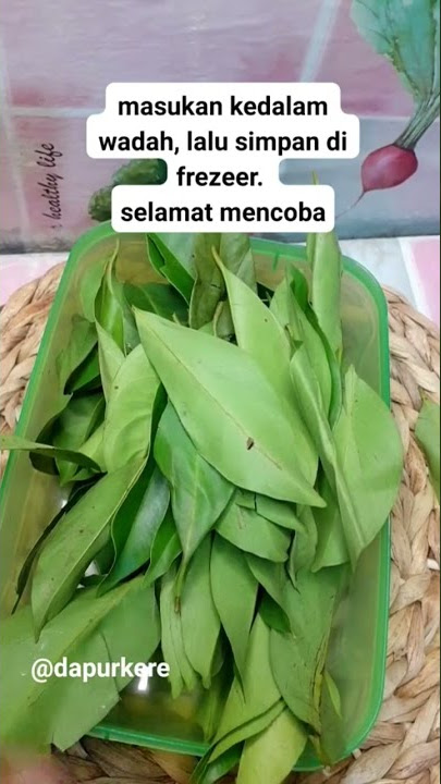 TIPS NYIMPAN DAUN SAM DAN SERAI SUPAYA AWRT 3BULAN