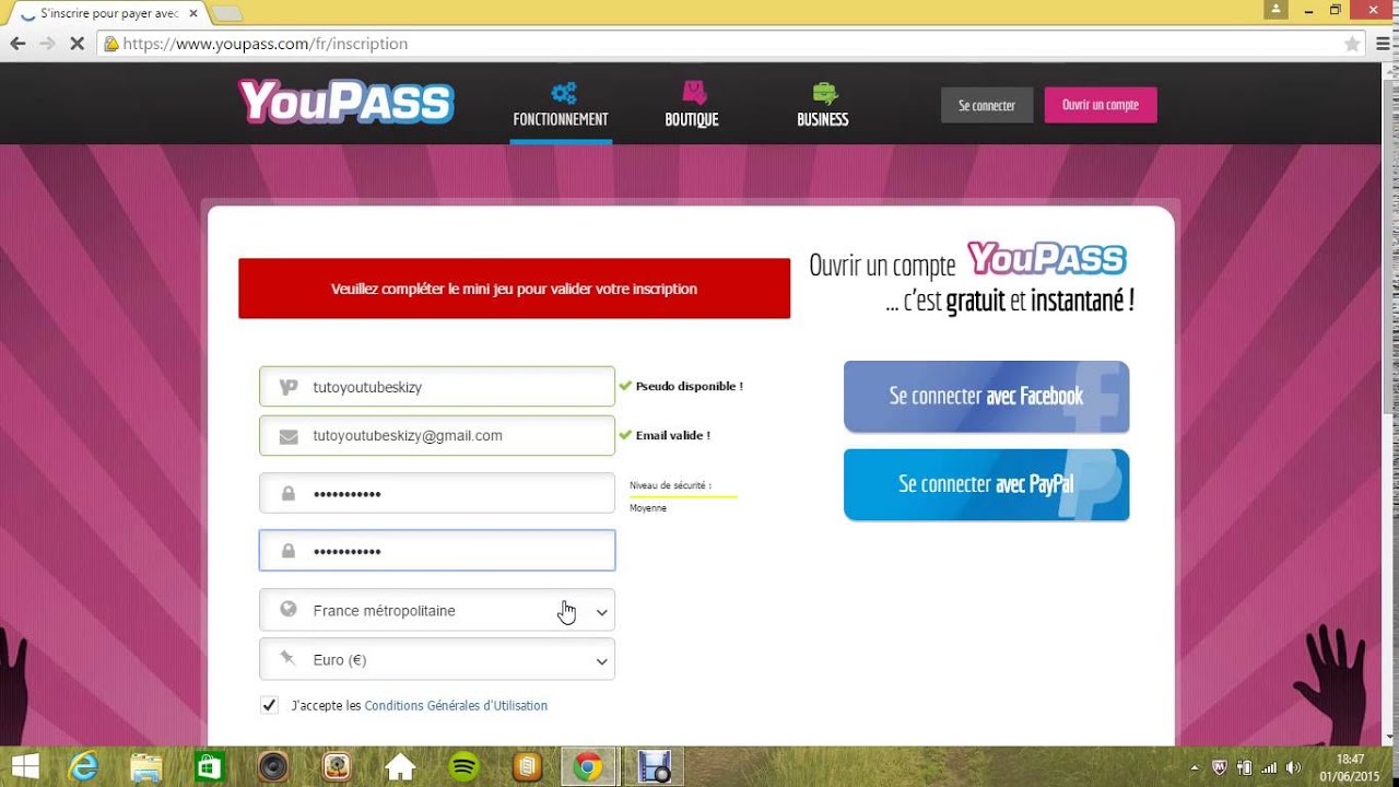 Comment utiliser Youpass et se créer un compte - YouTube