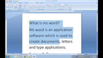 Ms Word 2007 Tutorial in Urdu, Hindi Class 1 Introduction