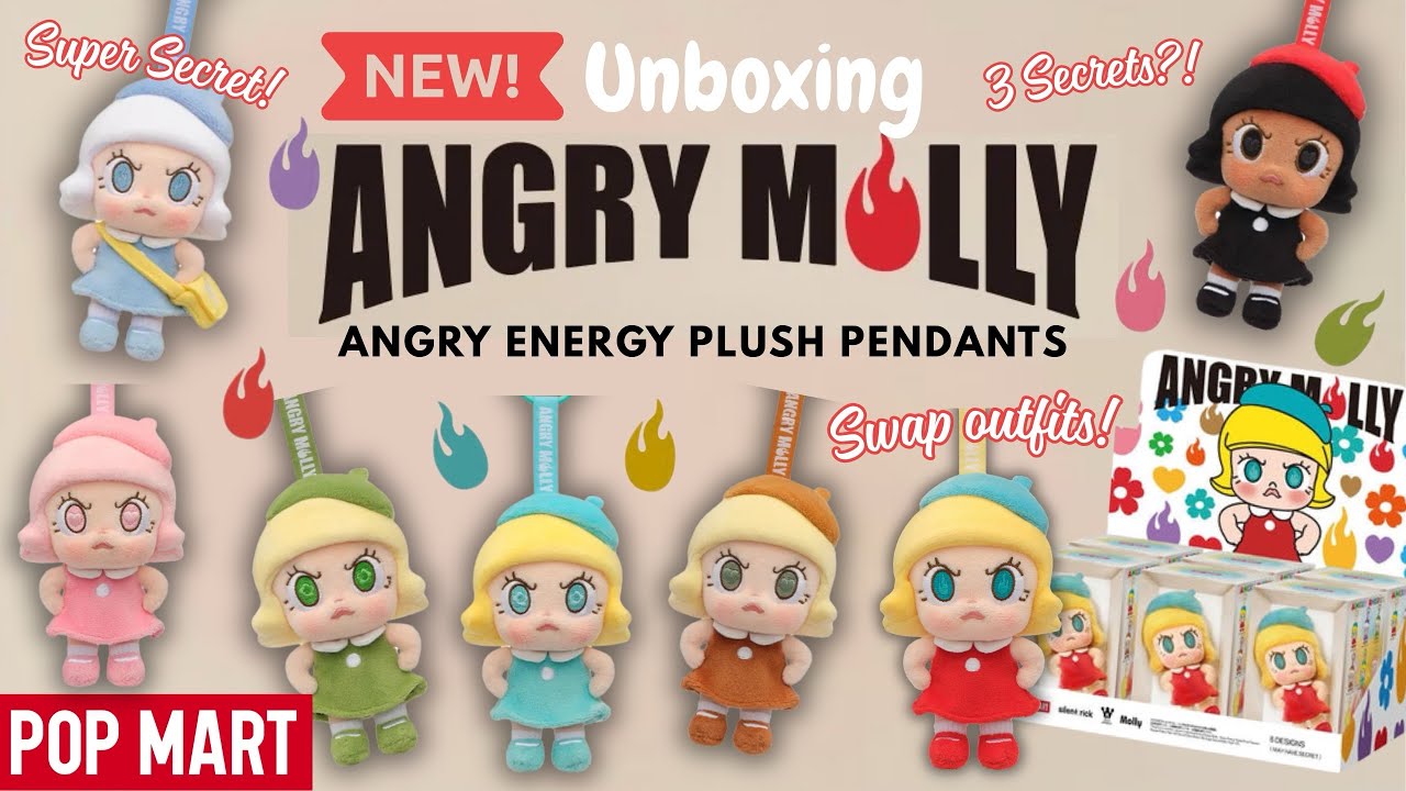 🔥 3 СЕКРЕТА?! Распаковка плюшевого кулона «Злая Молли» в закрытой коробке | POP MART: презентация...