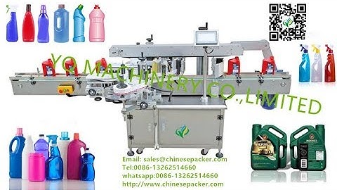 automatic toilet detergent bottle labeler sticker adhesive front back labeling machine best factory