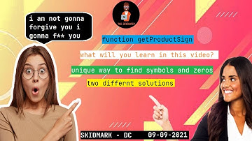 function getProductSign SKIDMARK DC 10 09 2021 #srinivasthedeveloper#day132 #skillrack #challenge