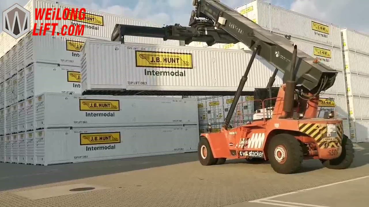 2488 Container Spreader Fit On Container Reach Stackers - YouTube