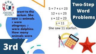 3rd Grade Two Step Word Problems with Variables | Arizona Academic Standards 3.OA.D.8