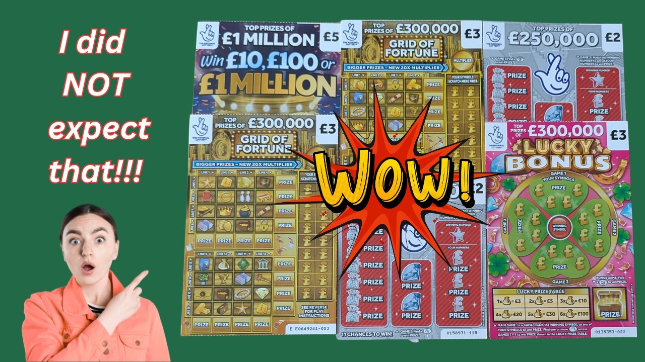 WOW!!! Saturday Session. Scratch Cards from UK National Lottery.
