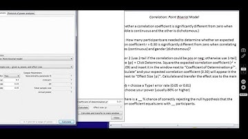 GPower t-test: Correlation point biserial