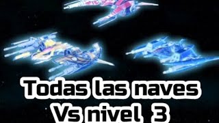 Astro Wings 3 Icarus Todas las naves vs nivel 3