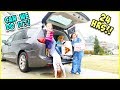 WE HAD PIZZA DELIVERED TO OUR MINI VAN!! 24 HOUR SURVIVING CHALLENGE!! / SmellyBellyTV