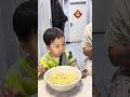 Funny expressions of a toddler eating instant noodles! 😂🍜 #shorts #funnybaby #cutebaby #mukbang