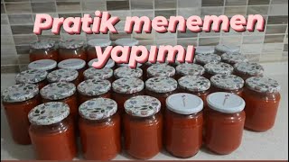 Pratik menemen tarifi Bahçeden topladığımız domateslerle kışlık menemen yaptık#konserve #menemen