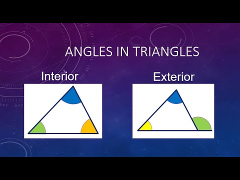 Angles of Triangles -Interior and Exterior - YouTube