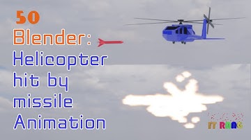 Blender Tutorial for Missile / rocket attack on helicopter animation in Hindi /Urdu