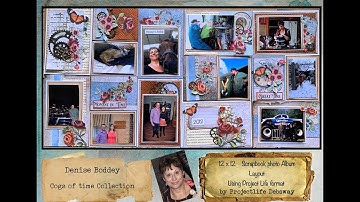 Projectlife scrapbook album process video 2023 -  layout technique tutorial  cogs of time collection