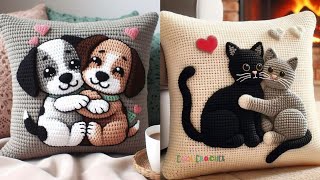 Cute Animals crochet cushion cover | Crochet pillow Animals | #coolcrochet #crochet #knitted