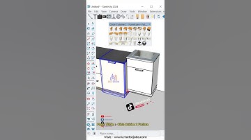 Kitchen Click cuisine 2 Furniture plugin in SketchUp | SketchUp plugin #shorts #short #shortsfeed