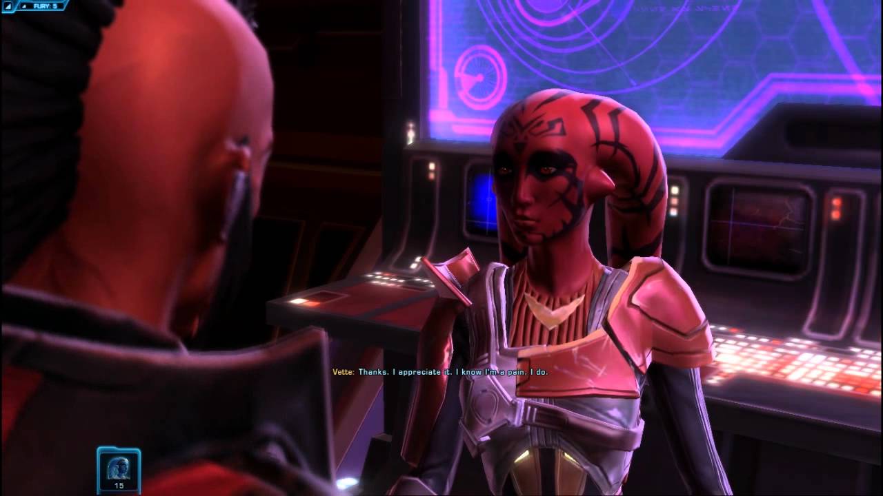 SWTOR Sith Warrior Companions: Vette - Love Is Weird (Romance) - YouTube.