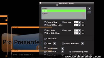 ProPresenter 5 Stage Display iPad & Monitor Tutorial