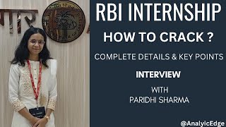 RBI Summer Internship Detailed interview || Internship in RBI || Internship 2024 #rbi #internship Wealth