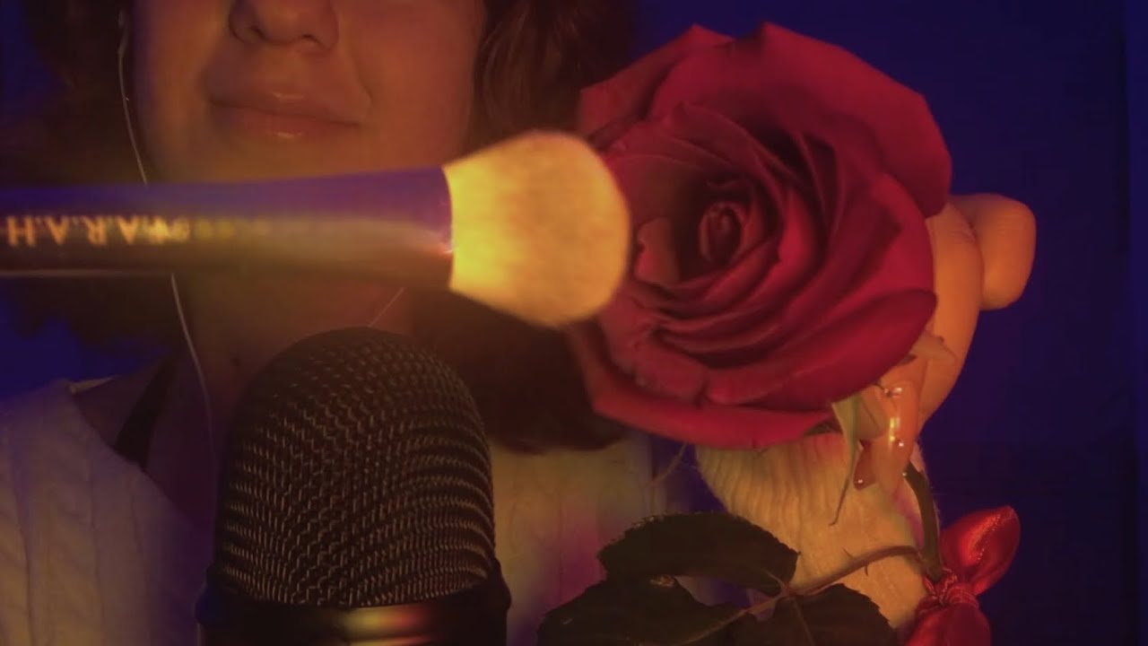 ASMR 🌹 A Soft Valentine Just for You… (Floral Brushing + Mouth Sounds)