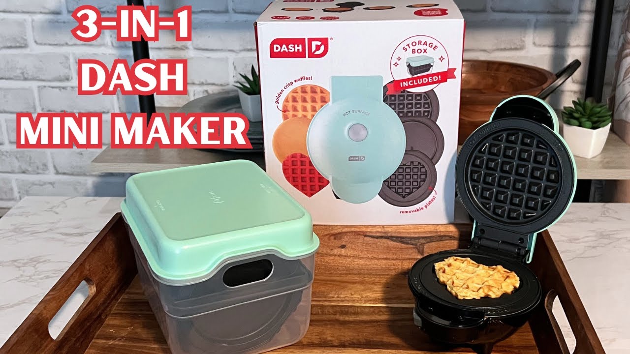 3-in-1 Mini Maker with Removable Plates and Storage Case – Dash