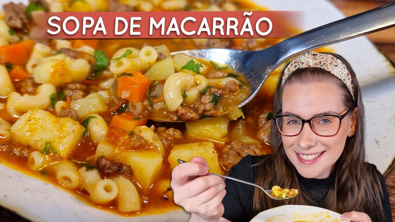SOPA DE MACARRÃO COM LEGUMES PRO INVERNO, Sopa é janta ?