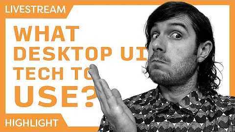 Which C# UI Desktop Technology to Pick? | Stream Highlight | .NET MAUI, WinUI 3, WPF, Avalonia, Uno