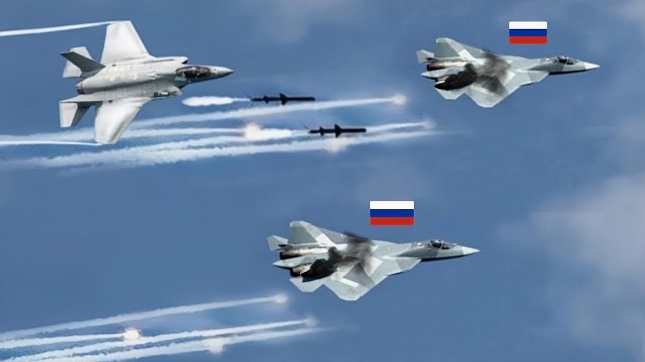 Shake the World! The First Air Combat Between a US F-35 and a Russian SU-57! See What Happened!
