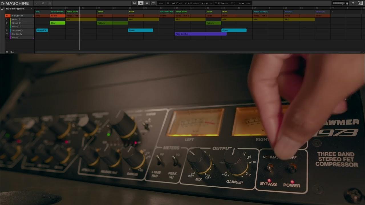 MASCHINE + Drawmer 1973 Analog Multiband FET Stereo Compressor Funk