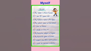 Thumbnail of 10 Lines on Myself | Self Introduction in English | 10 Lines on Myself in English | About Myself
