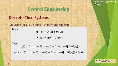 Solution of Linear Time Invariant Discrete Time State Equations