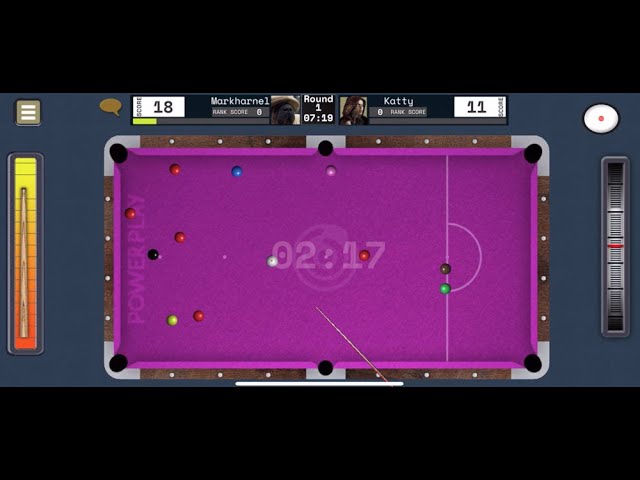 Online Snooker frame gameplay - ShootersPool Billiards Simulation