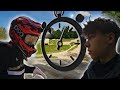 Jessaye de battre mes chronos  il est fou ce camraman   bmx race