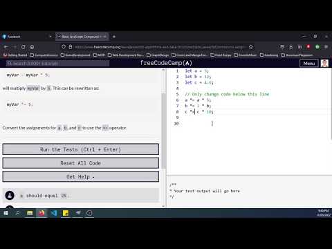 Day22.1 - March 11 - Compound Assignment With Augmented Multiplication