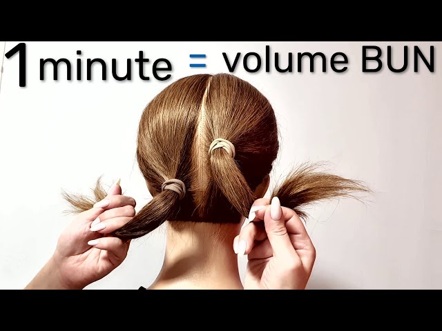 One-minute BUN for short hair ☑️ class=