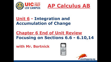 AP Calculus AB - Chapter 6 End of Unit Review
