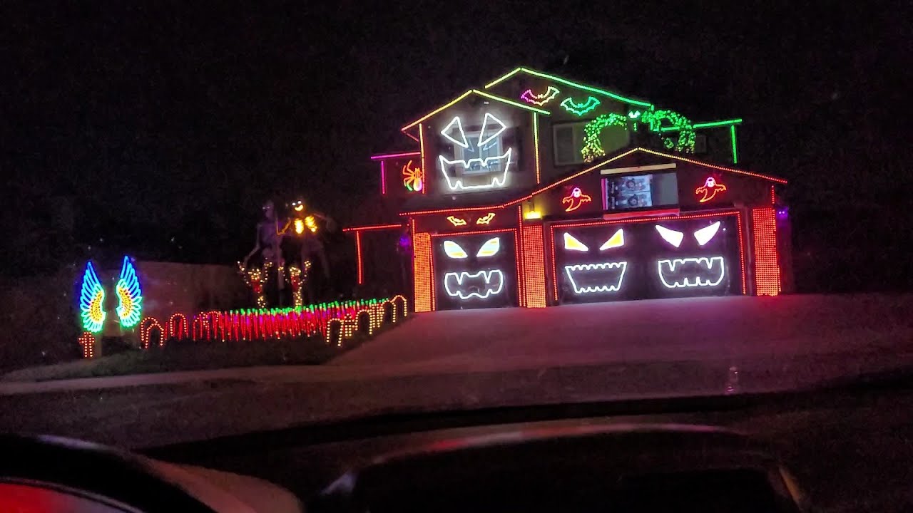The best Halloween Light Show House in Riverside California 2022 YouTube