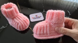 Yeni Pamuk Şekeri Gibi Bebek Patik İki Şiş Ile Örgü Bebek Patik Bebek Patik Modelleri Yapılışı